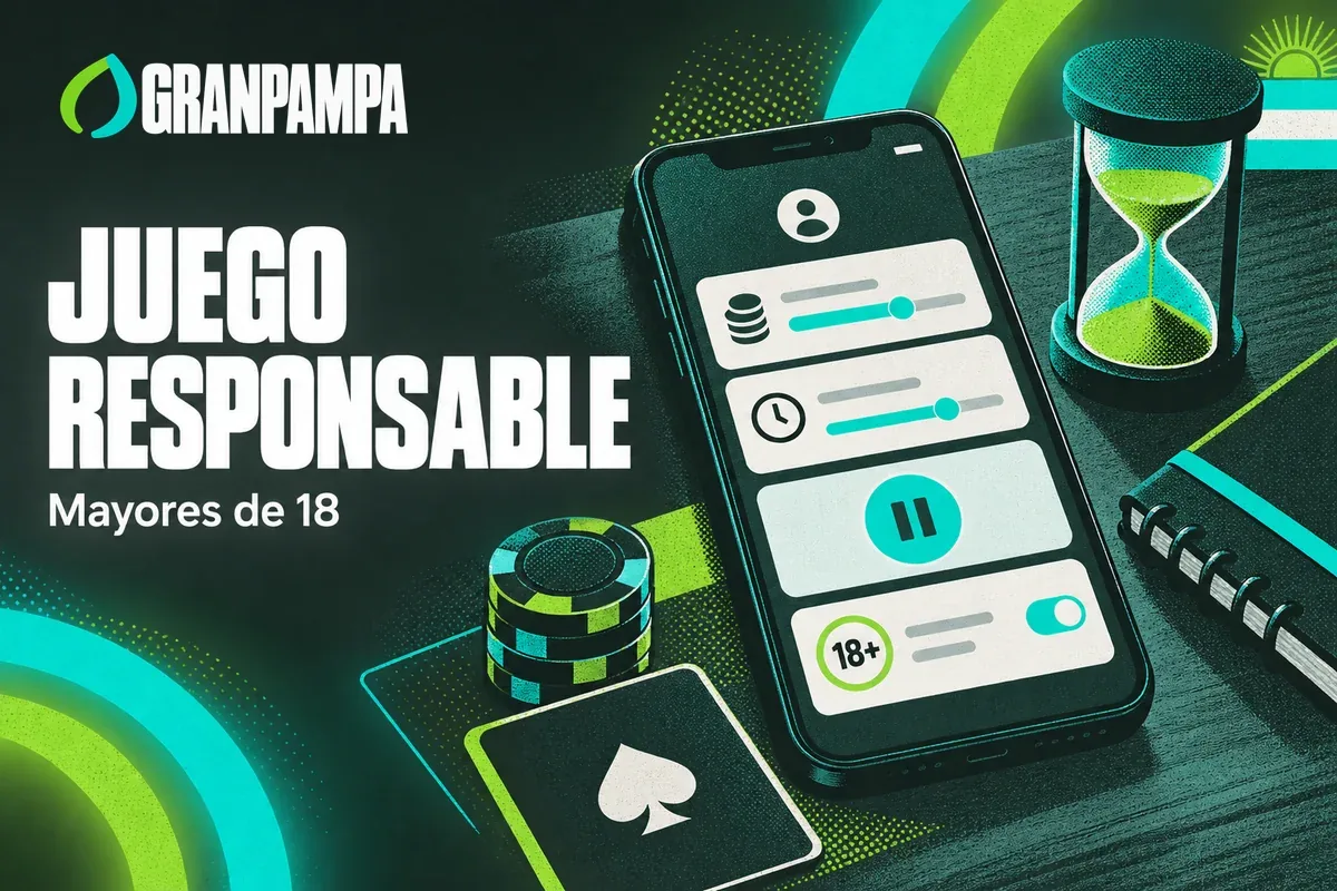 Celular con límites personales, pausa de juego y aviso 18+
