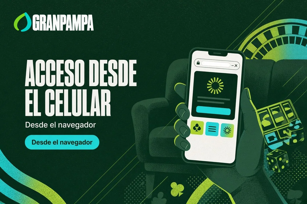 Mano sosteniendo un celular con acceso desde el navegador