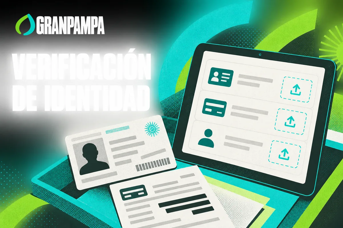 Tablet con verificación de identidad, documento y comprobante de titularidad.