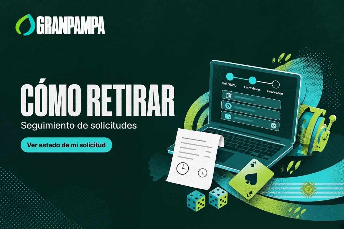 Laptop con solicitud de retiro y etapas de procesamiento.