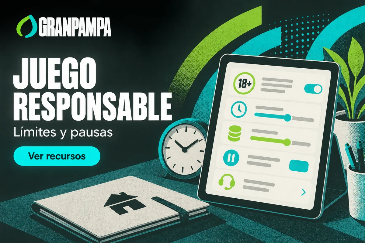 Tablet con límites de juego, pausas y recursos de apoyo.