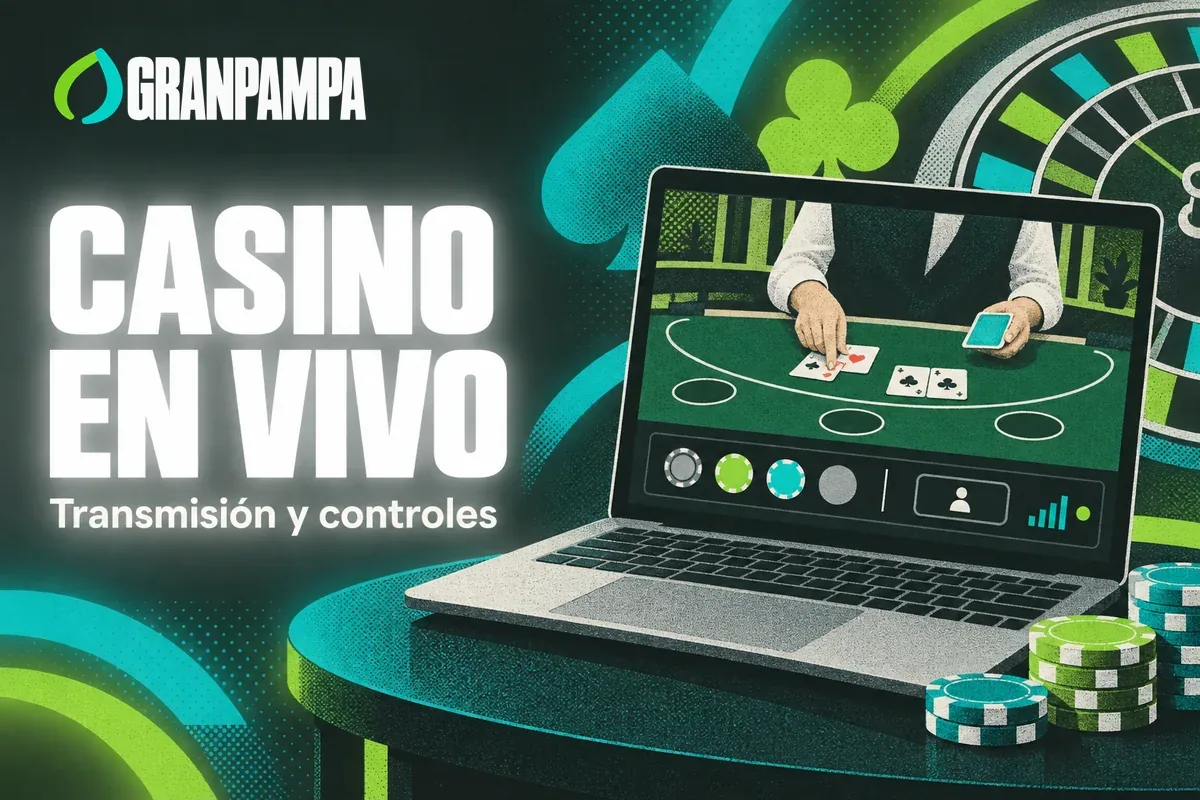 Laptop con partida transmitida y controles separados de participación.